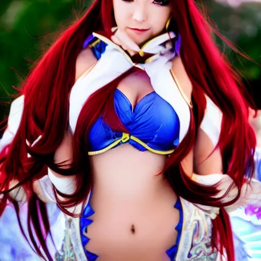 Image similar to photo of ahri from league of legends in real life