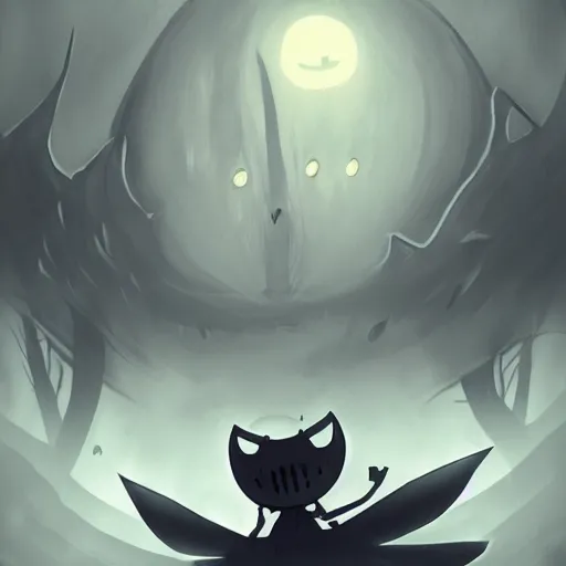 Image similar to knight from team cherry's hollow knight game, digital art by ari gibson, trending on artstation, award winning