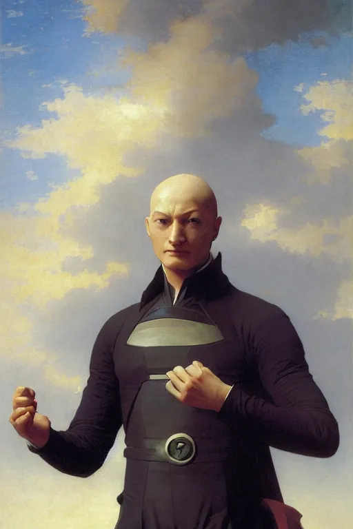 Image similar to Charles Xavier from the X-Men by William Adolphe Bouguereau