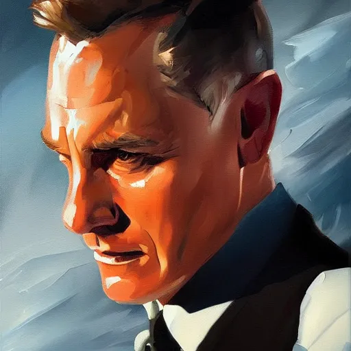 Prompt: concept art of james bond, cinematic shot, oil painting by jama jurabaev, extremely detailed, brush hard, artstation, high quality, brush stroke white background