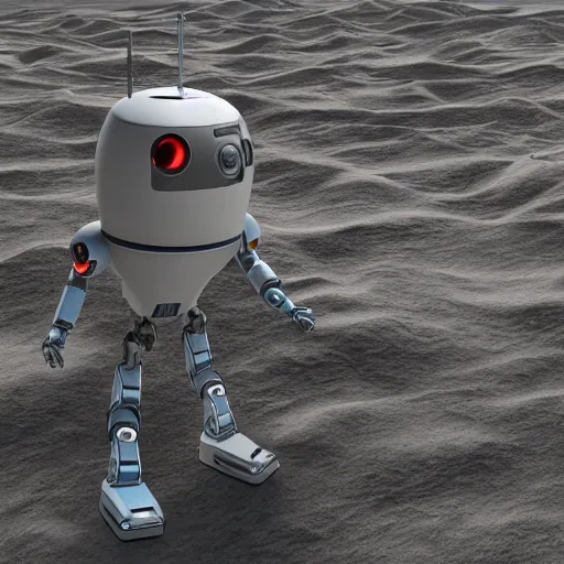 Image similar to realistic robot android on mars, death's door, alone, apocalypse, low power, realistic light and shadow effects