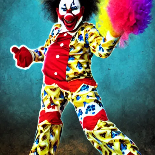 Image similar to clown warrior