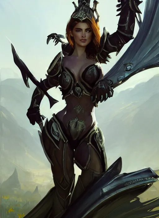 Image similar to A combination of Ashley Greene, Adriana Dxim, Grace Kelly as a Charr from Guild Wars 2 wearing Forerunner Armor from Halo, countryside, calm, fantasy character portrait, dynamic pose, above view, sunny day, artwork by Jeremy Lipkin and Giuseppe Dangelico Pino and Michael Garmash and Rob Rey, very coherent asymmetrical artwork, sharp edges, perfect face, simple form, 100mm