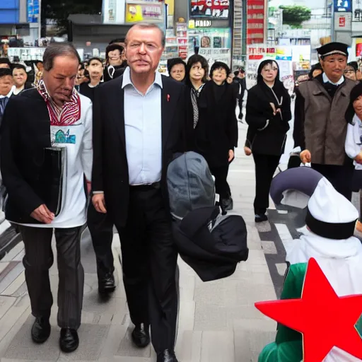 Prompt: Recep tayyip erdogan in akihabara