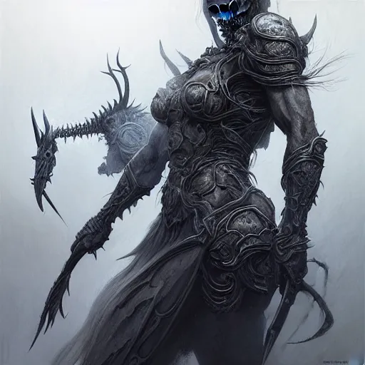 Image similar to concept art by artgerm, death of the four horsemen of the apocalypse, soft grey and blue natural light, intricate, queen of death riding, highly detailed dark art, digital painting, artstation, concept art, smooth, sharp focus, illustration, art by greg rutkowski and luis rollo and uang guangjian and gil elvgren, symmetry!