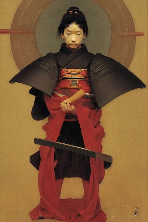 Image similar to a samurai in space, by bouguereau