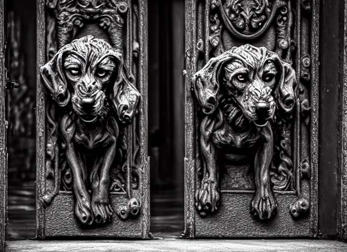 Image similar to photo of a real life photorealistic cerberus hound guarding the gates to the underworld. fantasy horror style. highly detailed 8 k. intricate. lifelike. soft light. nikon d 8 5 0 5 5 mm. dof. cinematic post - processing.