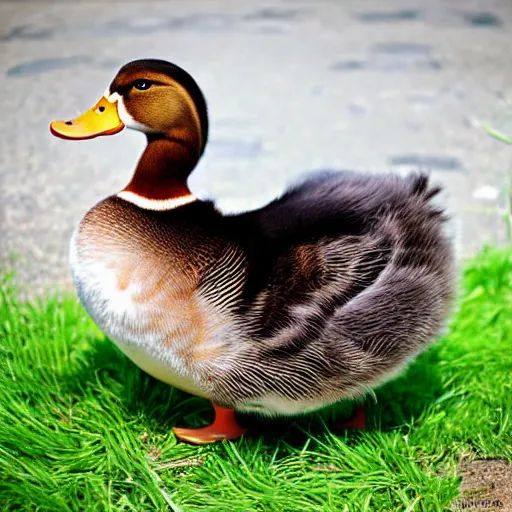 Image similar to a duck - cat - hybrid, animal photography, wildlife photo