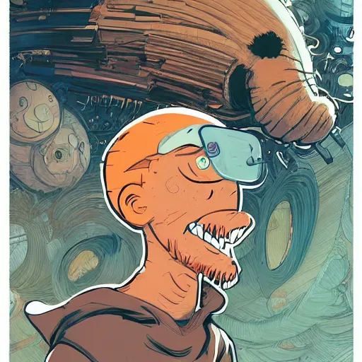 Prompt: a study of cell shaded portrait of Calvin and Hobbes concept art, llustration, post grunge, concept art by josan gonzales and wlop, by james jean, Victo ngai, David Rubín, Mike Mignola, Laurie Greasley, highly detailed, sharp focus, alien, Trending on Artstation, HQ, deviantart, art by artgem