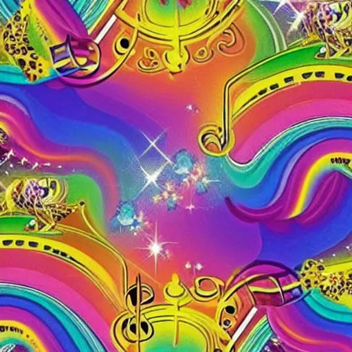 Prompt: Lisa Frank and Classical Music collaboration