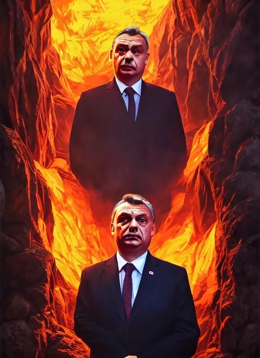 Prompt: photo of viktor orban in hell, in the style of stefan kostic, realistic, professionally, professionally color graded, half body shot, sharp focus, 8 k high definition, insanely detailed, intricate, elegant, art by stanley lau and artgerm