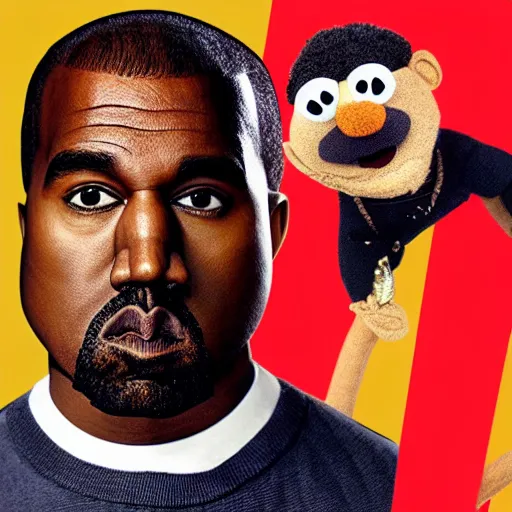 Image similar to kanye as a muppet