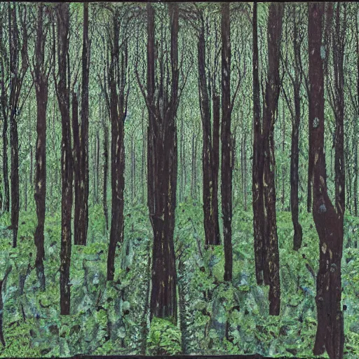Prompt: forest dadaism