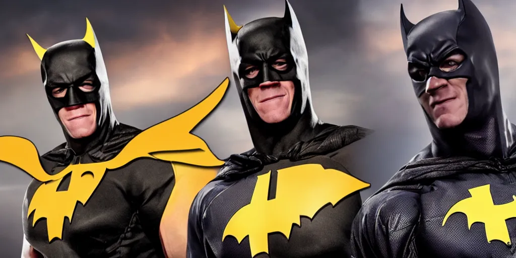 Image similar to ' john cena'as'batgirl ', cinematic scene, award winning