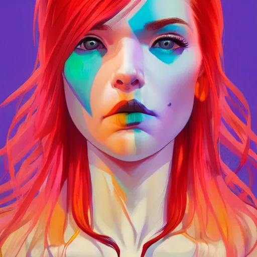 Image similar to half - voidcore symmetrical woman with cute - fine - face, pretty face, multicolored hair, realistic shaded perfect face, extremely fine details, by realistic shaded lighting, dynamic background, poster by ilya kuvshinov katsuhiro otomo, magali villeneuve, artgerm, jeremy lipkin and michael garmash and rob rey, pascal blanche, riot games