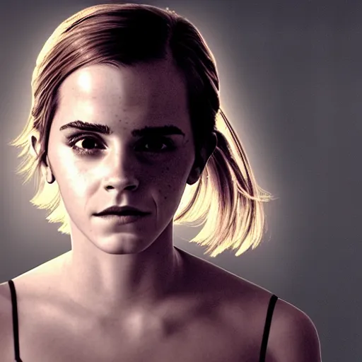 Image similar to Emma Watson as a cyborg