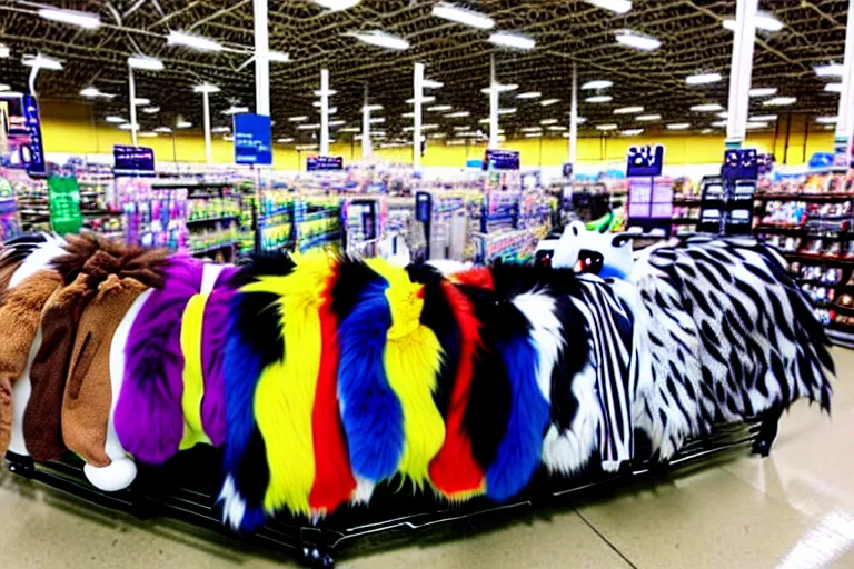 Image similar to photo of fursuits for sale at walmart on black friday