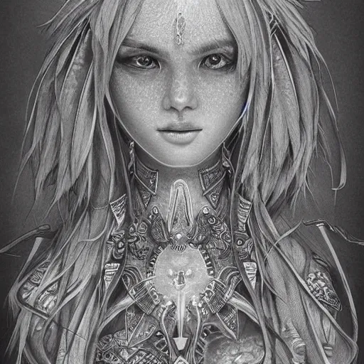 Image similar to a stunning character design by a professional artist, hyper-detailed pencil drawing