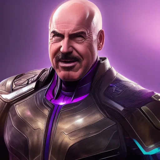 Prompt: Dr. Phil is Thanos, hyperdetailed, artstation, cgsociety, 8k