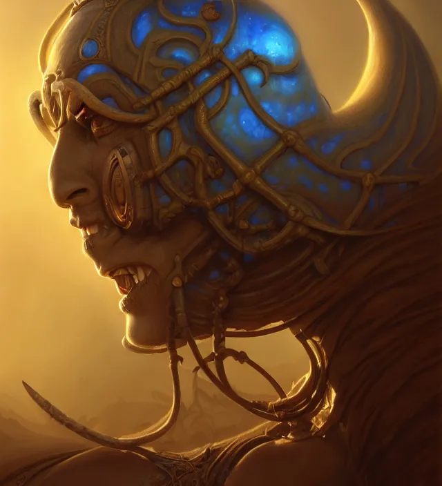 Image similar to subsurface scattering, closeup on a caravan that rests at an oasis, the art of athas and dark sun, brom's dark sun art on a 7 0's style fantasy novel cover, digital painting by brom, amazingly detailed d & d art, concept art, intricate details, beautiful, volumetric lighting, ultrarealistic, cgsociety, artstation