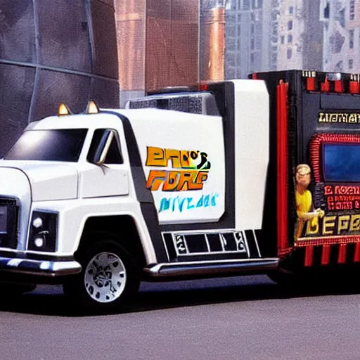 Image similar to back to the future cybertruck