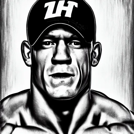 Image similar to john cena, portrait, by mir sayyid ali