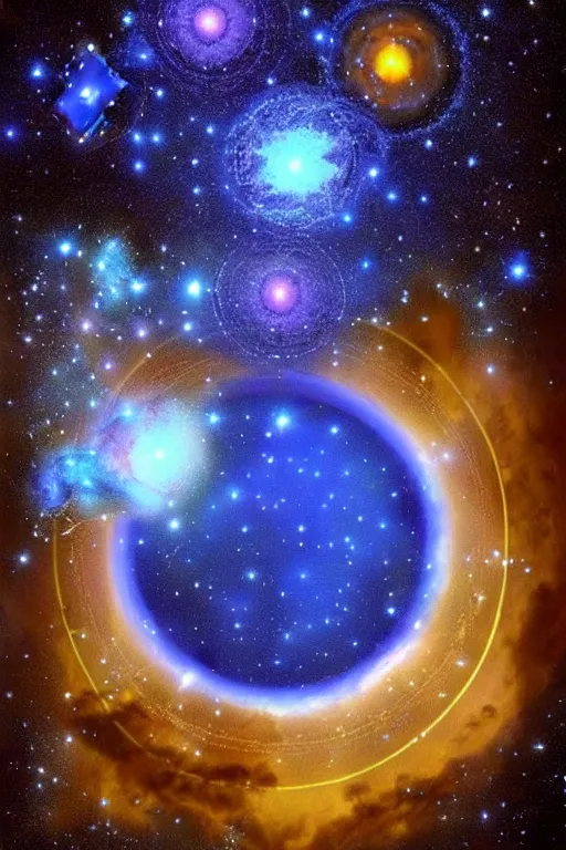 Prompt: a portal to the pleiades, from my dreams. beautiful beyond imagination