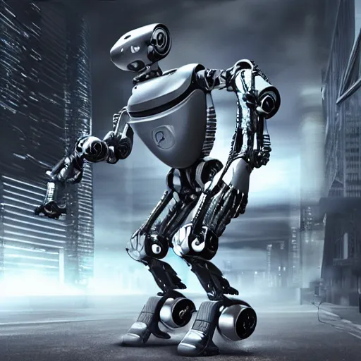 Image similar to a hyperreastic photograph of a robot with a powerful weapon, boston dynamics, mechanical, technology, cyberpunk