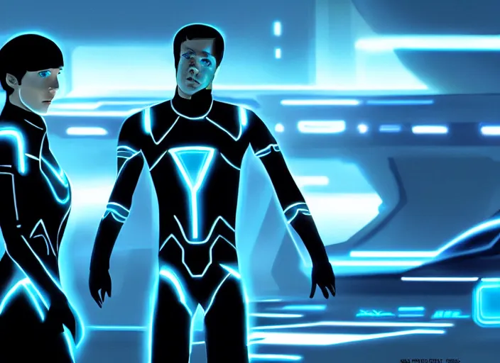 Image similar to concept art, tron legacy, vyle art