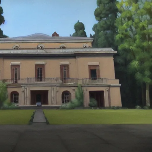 Prompt: Mansion building from Counter Strike game, oil painting by Michelangelo