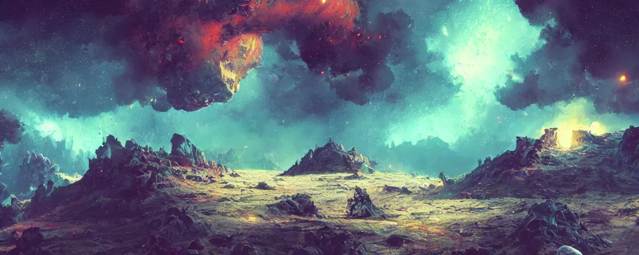 Image similar to ” small hostile barren and dead asteroid, [ cinematic, detailed, epic, widescreen, opening, establishing, mattepainting, photorealistic, realistic textures, octane render, art by paul lehr ] ”