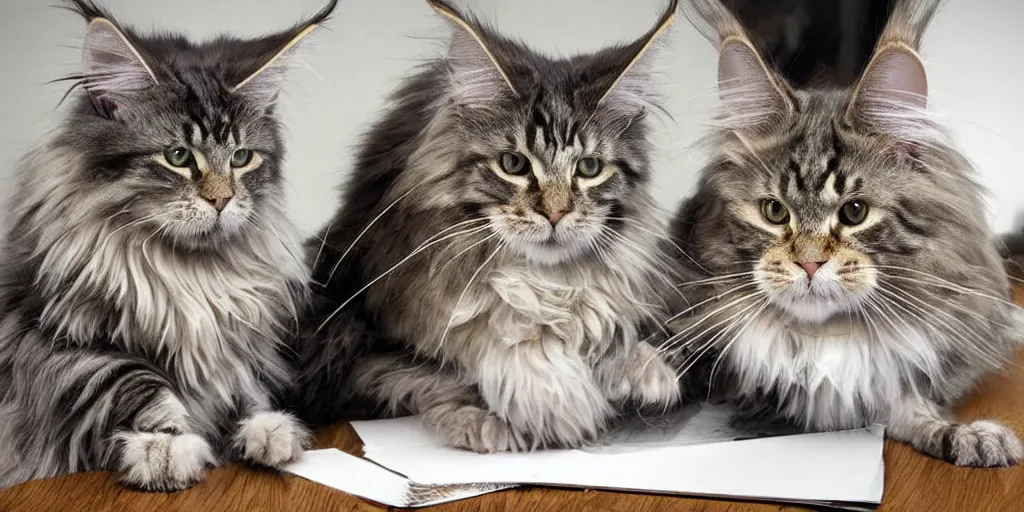 Prompt: a wise old maine coon explaining the beauty of mathematics to a mouse