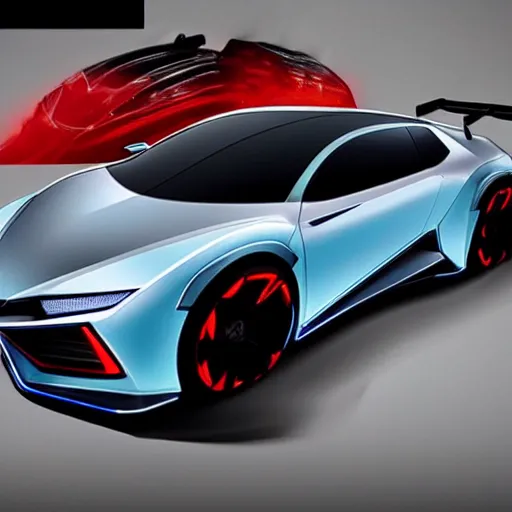 Prompt: the all new futuristic honda civic lamborghini jet car, concept car, prototype car, scifi art