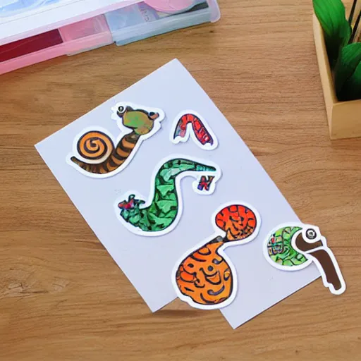 Prompt: snail animal toy illustration sticker, cute, cartoon, kids