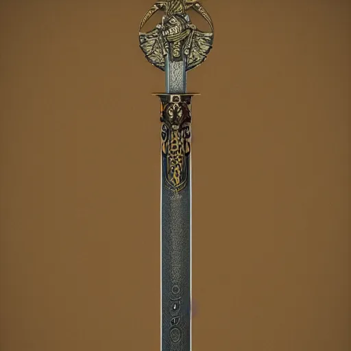 Image similar to magical sword, artefact, no people, xianxia, trending on artstation