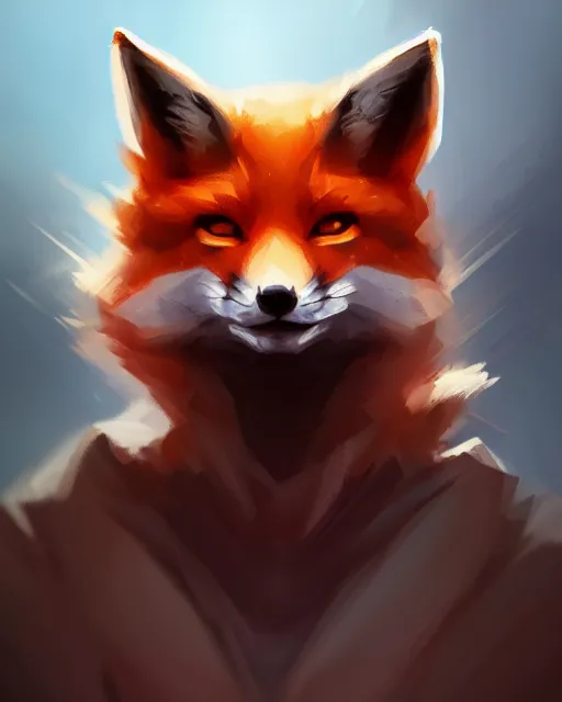 Prompt: a tiny fox with two huge powerful fists, bust shot, smooth, intricate, elegant, power aura, digital painting, artstation, concept art, sharp focus, illustration, art by jason chan and riot studios,