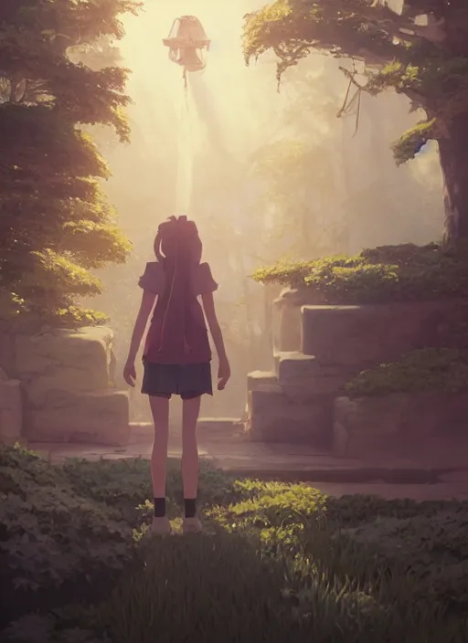 Image similar to celes chere medium shot, studio ghibli, pixar and disney animation, sharp, rendered in unreal engine 5, anime key art by greg rutkowski, bloom, dramatic lighting