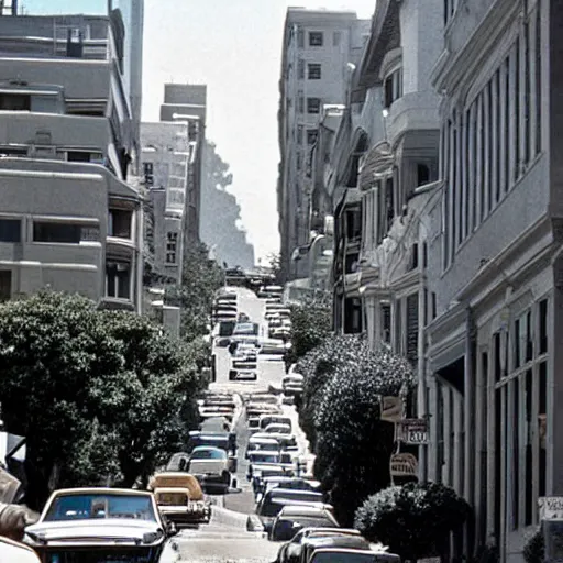 Image similar to San Francisco's Lombard Street In 1975