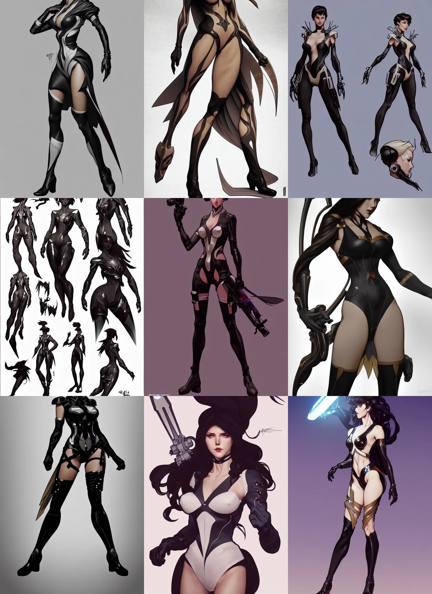 Image similar to cartoon character design by artgerm, cushart krenz, greg rutkowski and alphonse mucha. sci - fi weapon. black tape project show attctive showgirl!! full body with future head set!! sharp edge. ultra clear detailed. contour light effect!! 8 k. stage light. ultra detailed, elegant, intricate, octane render.