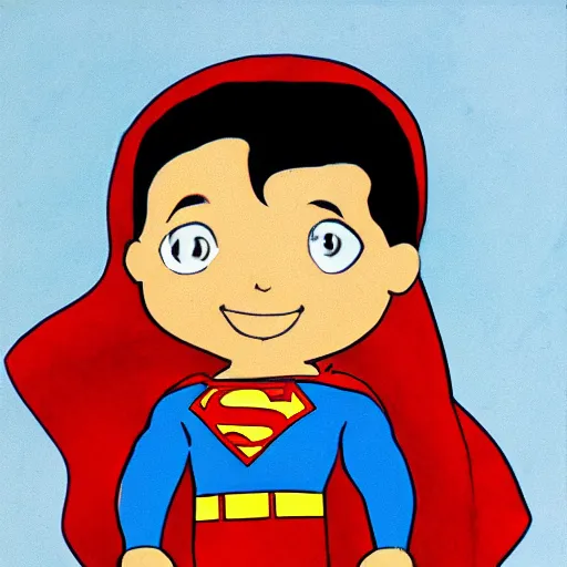Image similar to Child's drawing of Superman