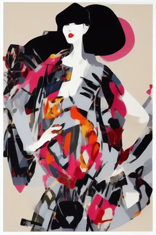 Image similar to empowering high - end haute couture fashion by vivian westwood painted on female artworks by sho murase