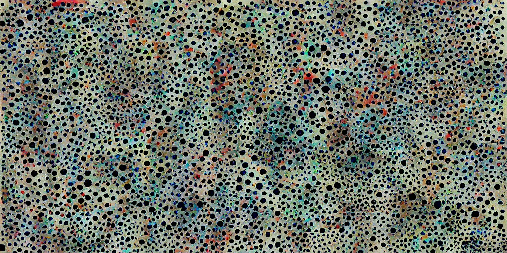 Image similar to camo made of teeth, smiling, abstract, cryptic, dots, stipple, lines, splotch, color tearing, pitch bending, faceless people, dark, ominous, eerie, minimal, points, technical, old painting