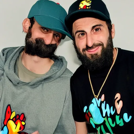 Image similar to ethan klein wearing teddy fresh