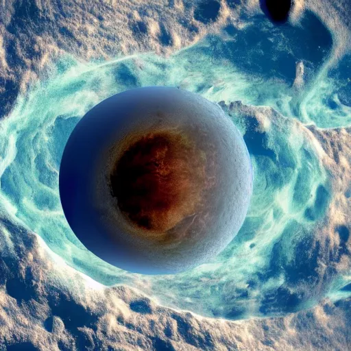 Prompt: an alien planet imaged from space