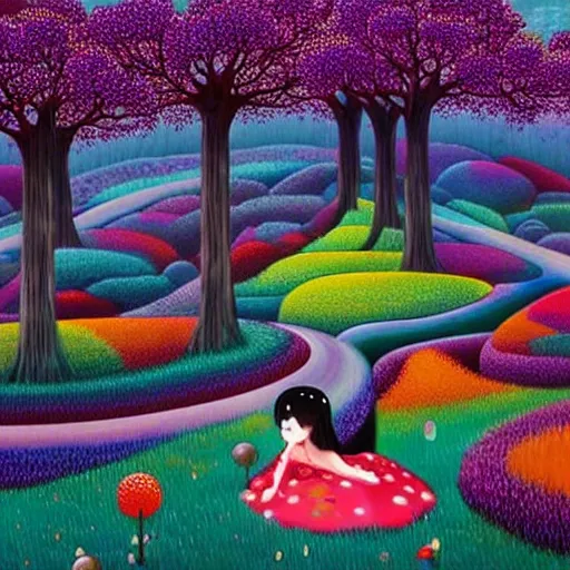 Image similar to valley of dreams by Chiho Aoshima