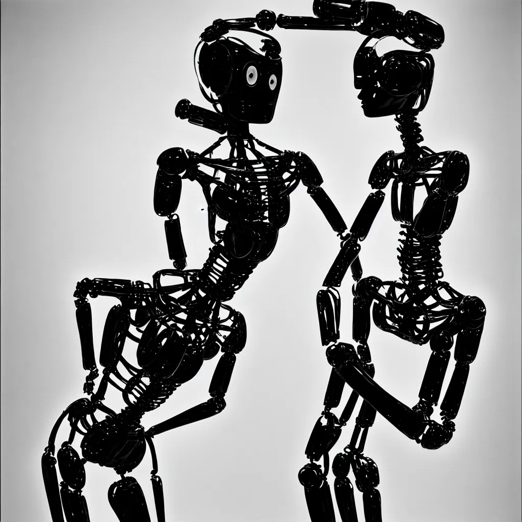 Image similar to Vogue fashion photograph of a robot, Annie Leibovitz, 50mm, pentax, film