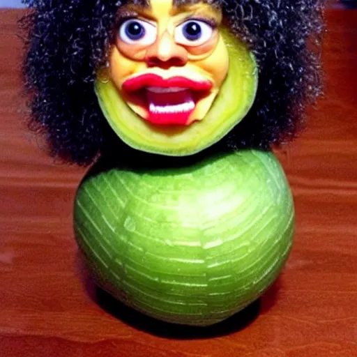 Image similar to tina turner face on a turnip vegetable