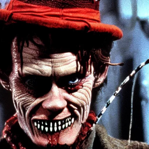 Image similar to willem dafoe as freddy kruger in nightmare on elm street.