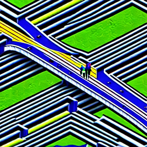 Image similar to a highway designed by mc escher, hyper - detailed, hd, 4 k 8 k