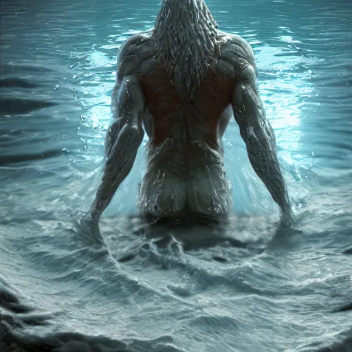 Image similar to god of water, concept art, highly detailed, digital painting, cinematic light, sharp focus, octane render